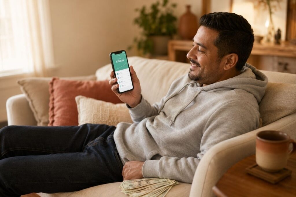 are money making apps worth it—person checking phone earnings app