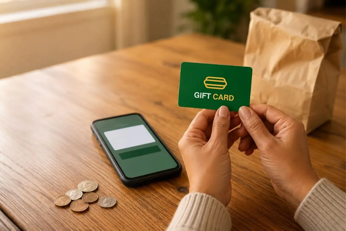 free Subway gift card next to a Subway footlong sandwich