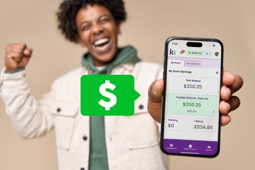 How much does KashKick pay shown on a smartphone displaying a PayPal payout screen