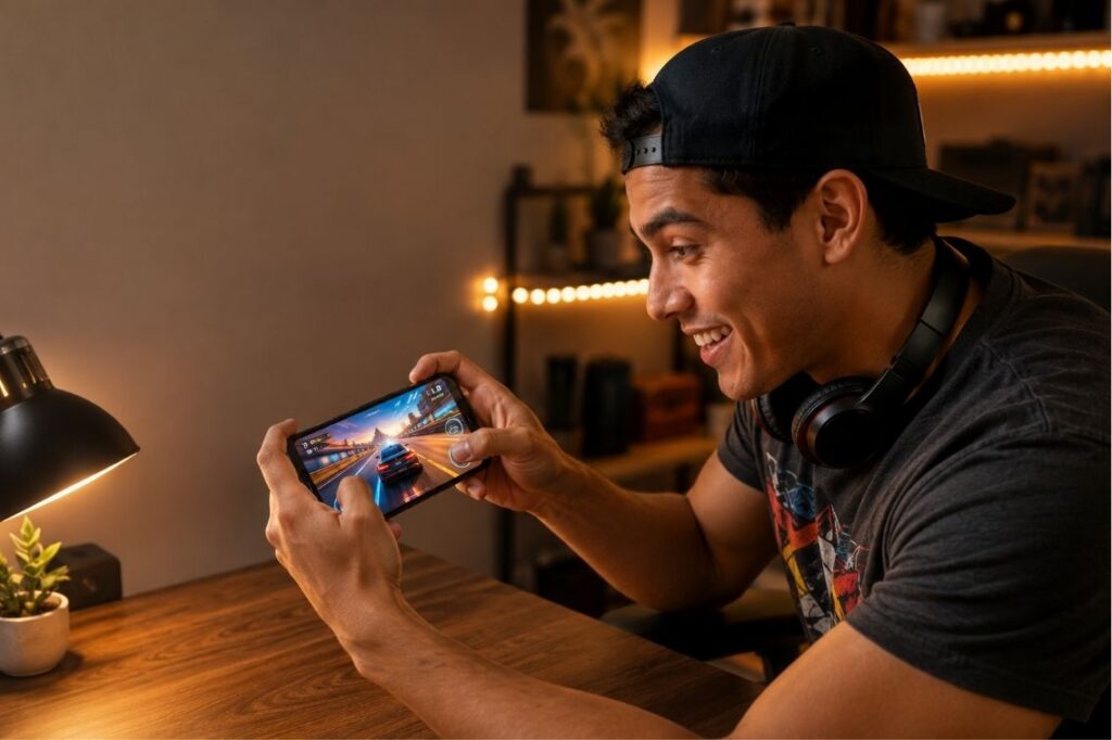 Lineup of the best racing games for Android in 2026 shown on a phone screen