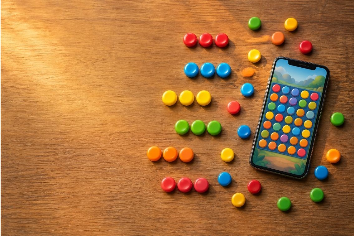 Games like Triple Match City lined up as colorful triple-match puzzle tiles