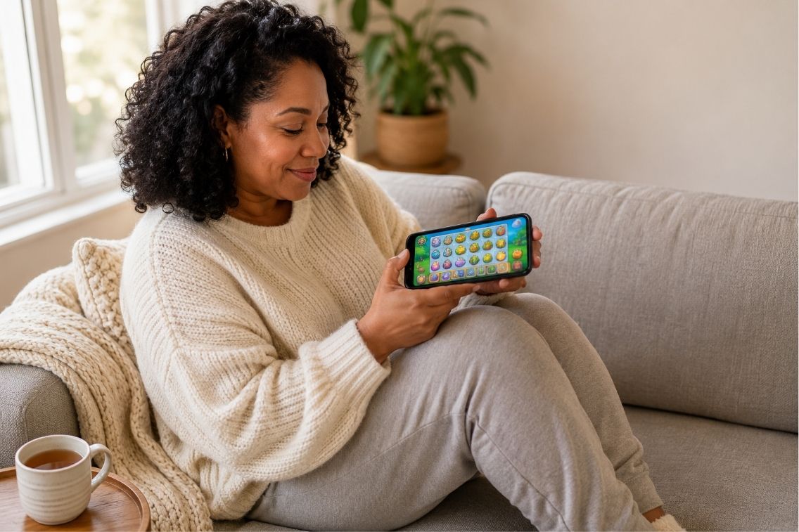 How to play Merge Cruise on a phone while relaxing at home